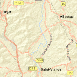Objat Street Map
