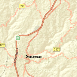 Donzenac Street Map