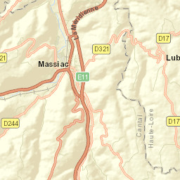Massiac Street Map