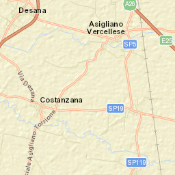 Asigliano Vercellese Street Map