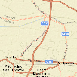 Megliadino San Fidenzio Street Map