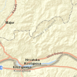 Grad Hrvatska Kostajnica Street Map