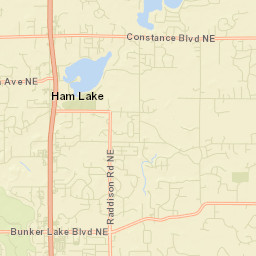 Ham Lake Street Map