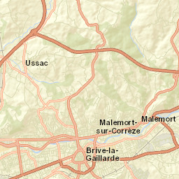 Ussac Street Map