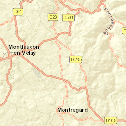 Montfaucon-en-Velay Street Map
