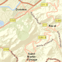 Domène Street Map