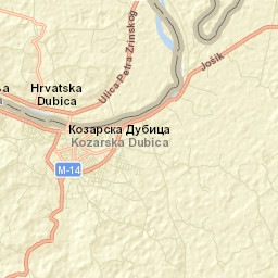 Kozarska Dubica Street Map