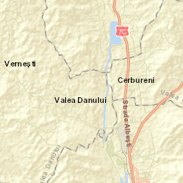 Comuna Valea Danului Street Map