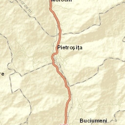 Comuna Pietroşiţa Street Map