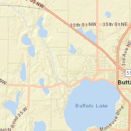100-134 Lake Boulevard South, Buffalo, MN  Street Map