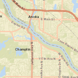 Anoka Street Map