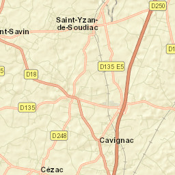 Saint-Yzan-de-Soudiac Street Map
