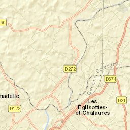 Les Églisottes-et-Chalaures Street Map