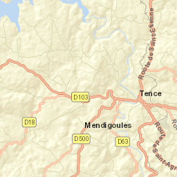 Tence Street Map