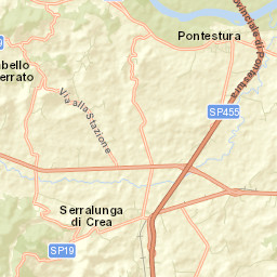 Serralunga di Crea Street Map