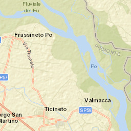 Frassineto Po Street Map