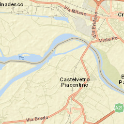 Castelvetro Piacentino Street Map