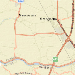 Vescovana Street Map
