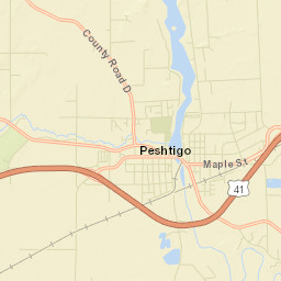 U.S. 41 Business, Peshtigo, WI 54157 Street Map