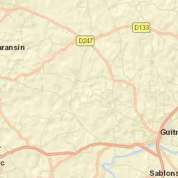 Guîtres Street Map