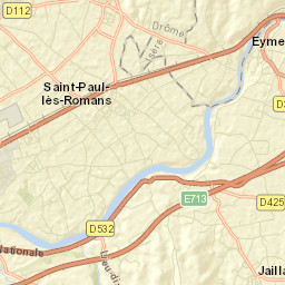 Saint-Paul-lès-Romans Street Map