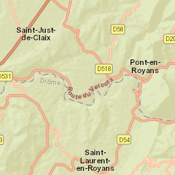 Pont-en-Royans Street Map
