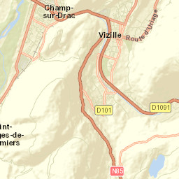 Vizille Street Map