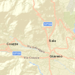 Coazze Street Map