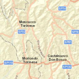 Pino d'Asti Street Map