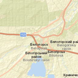 Bilohirsk Street Map