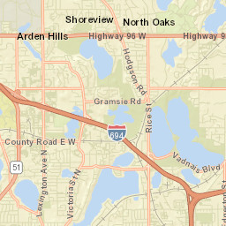 Arden Hills Street Map