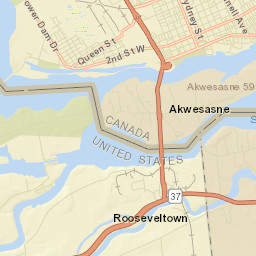 Rooseveltown New York Street Map