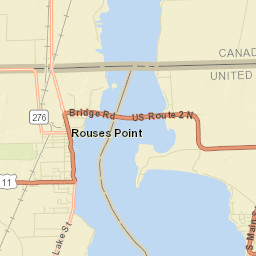 Rouses Point New York Street Map