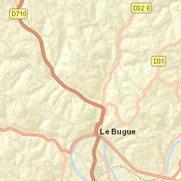 Le Bugue Street Map