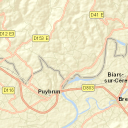 Bretenoux Street Map