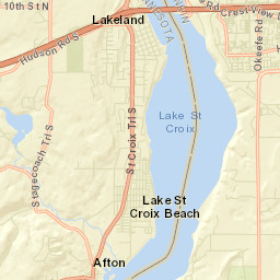 Lake Saint Croix Beach Street Map