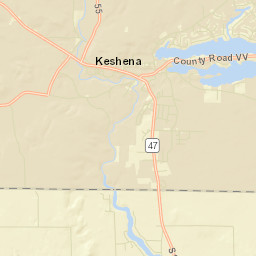 Keshena Street Map