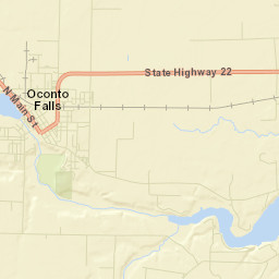 Oconto Falls Street Map