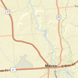Malone Junction New York Street Map