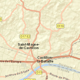 Castillon-la-Bataille Street Map