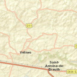 Vélines Street Map