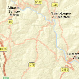 Le Malzieu-Ville Street Map