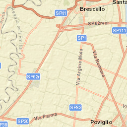 Brescello Street Map