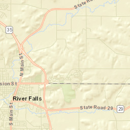 WI-29 Trunk River Falls WI 54022 Street Map