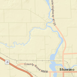 Shawano Street Map