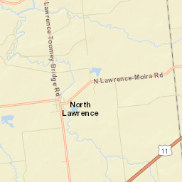 North Lawrence New York Street Map