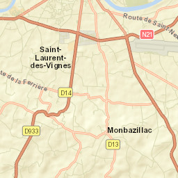 Monbazillac Street Map