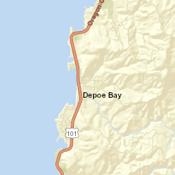 Depoe Bay Street Map