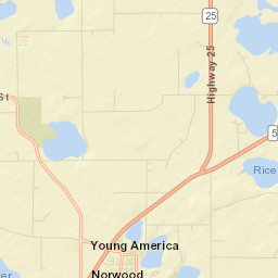 Young America (historical) Street Map