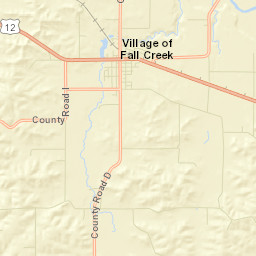 Fall Creek Street Map